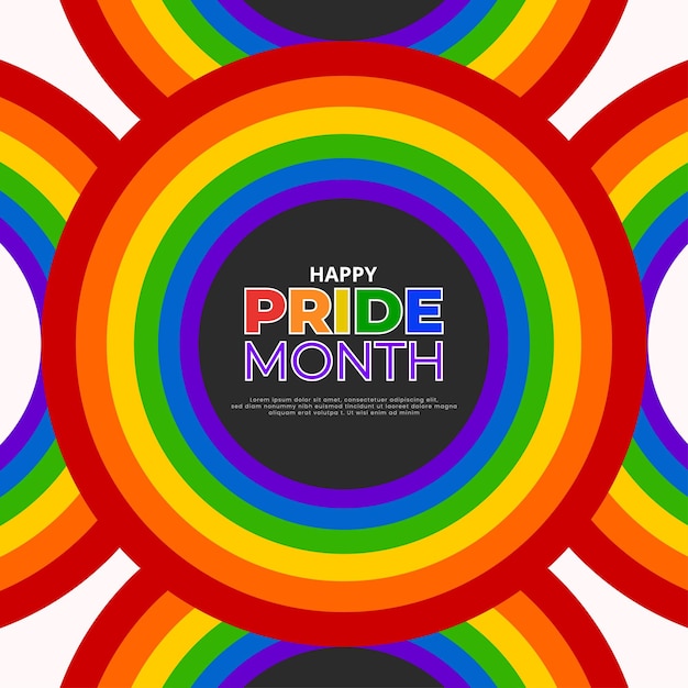 Vector happy pride month social media template