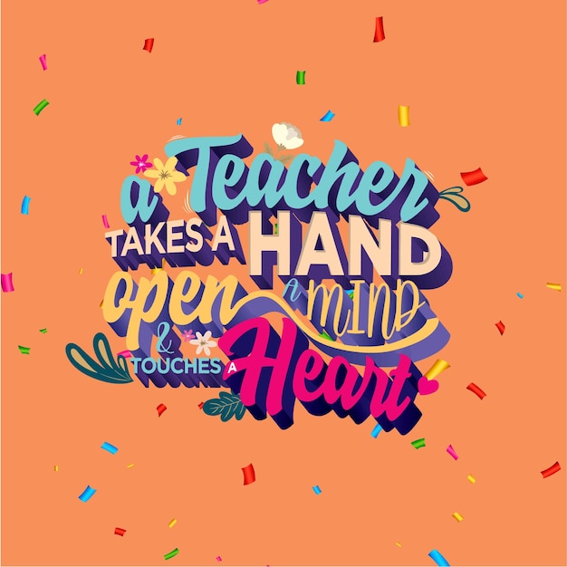 Vector happy teachers day school elements