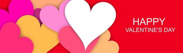 Vector vector happy valentine's day banner background