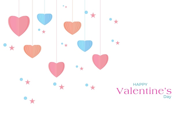 vector happy valentine's day with hearts