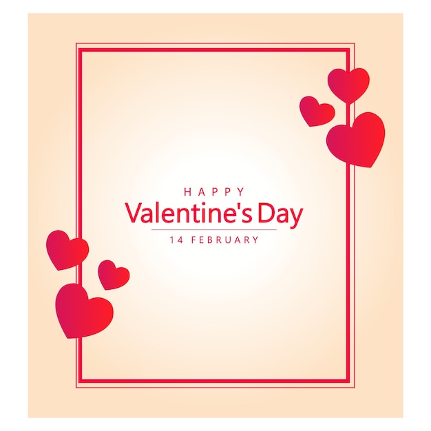 Vector happy valentines day greeting wishes decorative paper hearts card