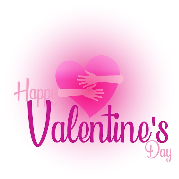 Vector Happy Valentines Day Heart Pink Red Design