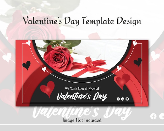 Vector happy valentines day social media post template design vector instagram flat post banner