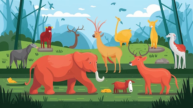 Vector vector happy world wild life day illustration flat design