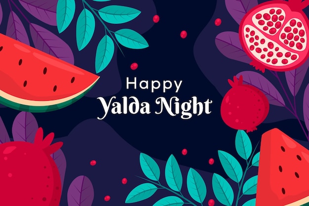 Vector happy yalda night background illustration design