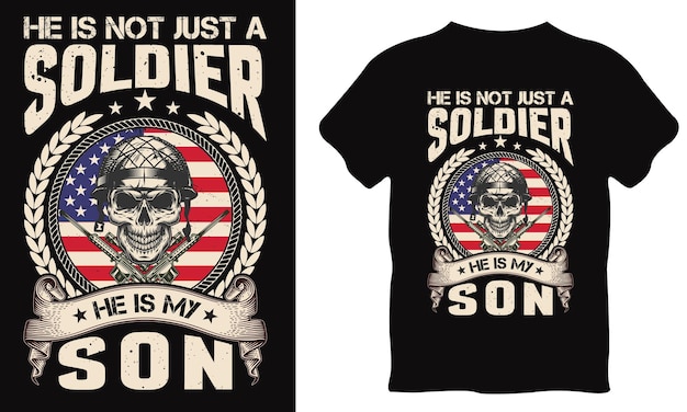 Vettore vector non è solo un soldato, è mio figlio, il design tipografico della maglietta vintage del giorno dei veterani