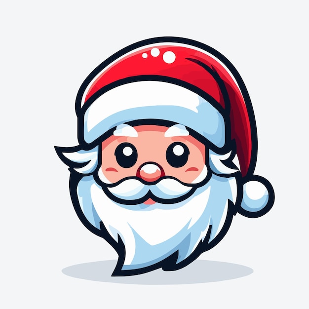 vector head of santa clause