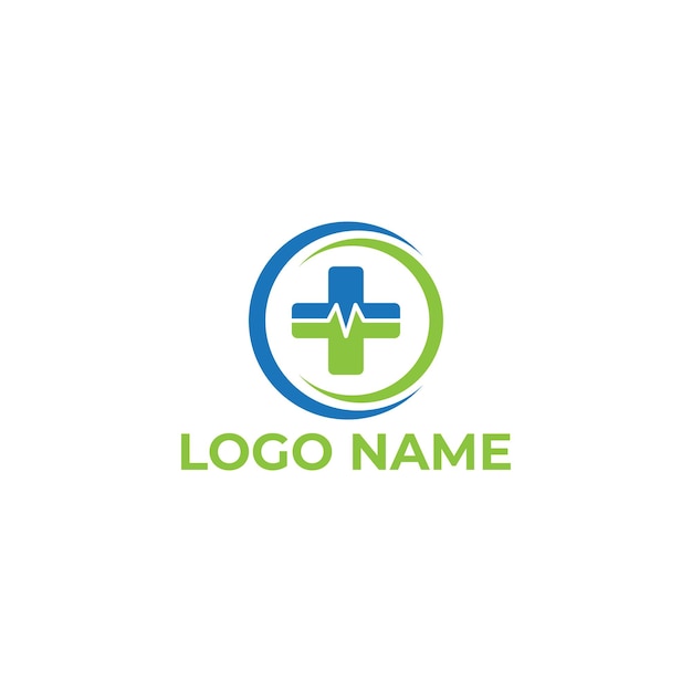 Vector health care and plus symbol logo template