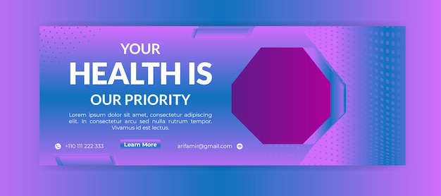 Vector health care social media post template design