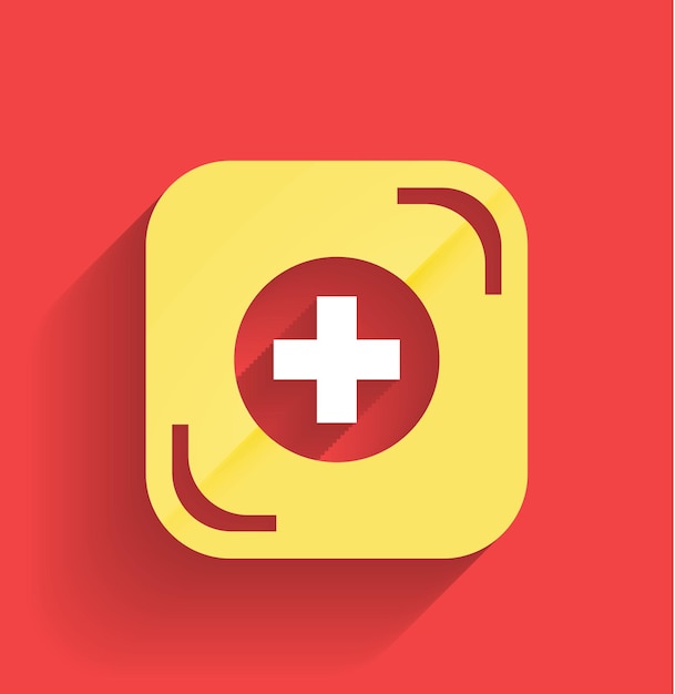 Vector health help icon flat design