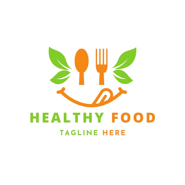 Vector healthy food logo template