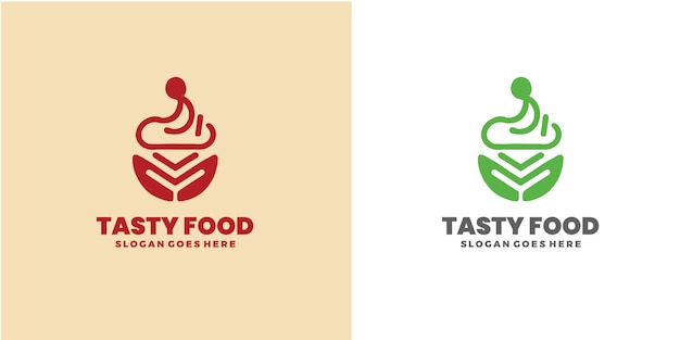 Vector vector healthy tasty food logo design vector nature food logo template restaurant