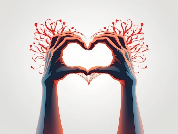 Vector vector heart hand gesture