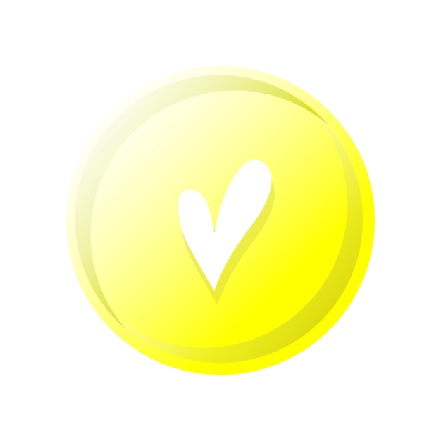 Значок вектора сердца форма сердца символ любви кнопка сердца элемент для дизайна логотипа интерфейса мобильного приложения или веб-сайта модные милые декоративные круги с сердечками для детей