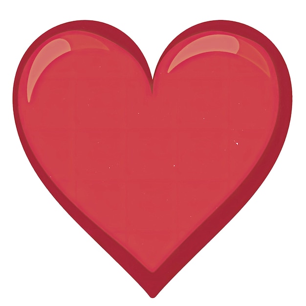 Vector heart shape stamp effect symbol