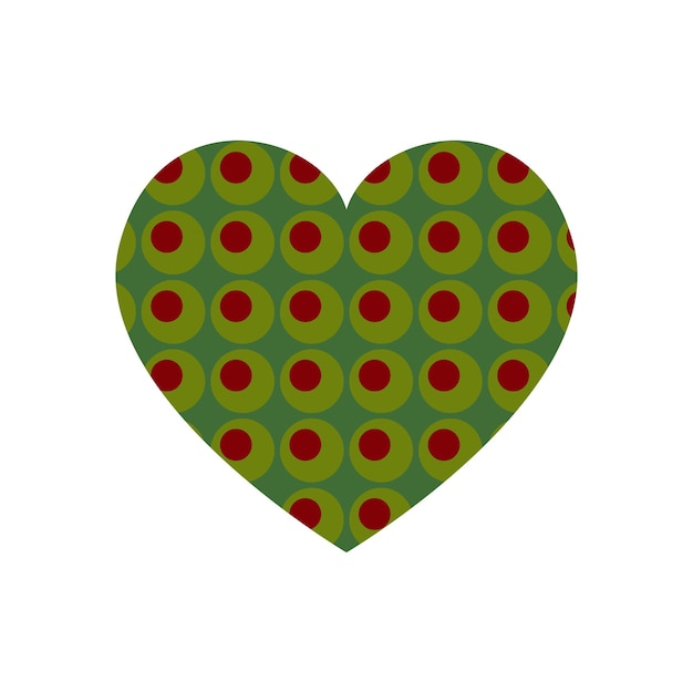 Vector heart with dottedpattern