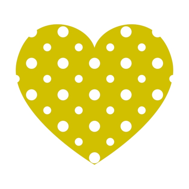 Vector heart with dottedpattern