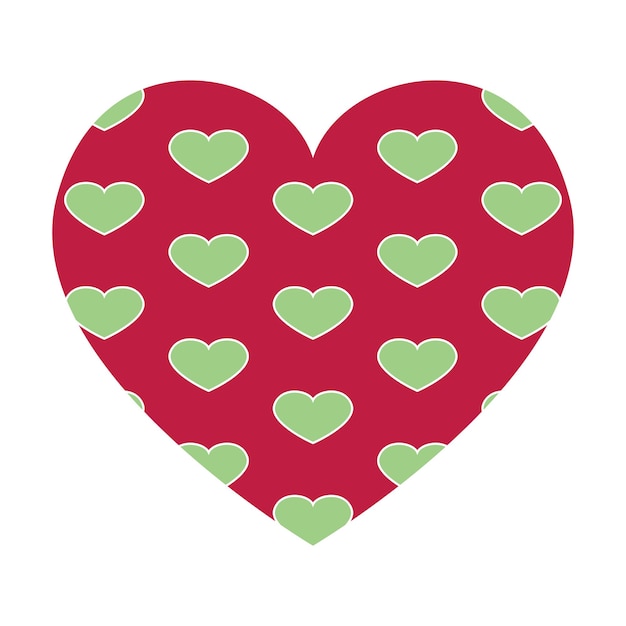 Vector heart with dottedpattern