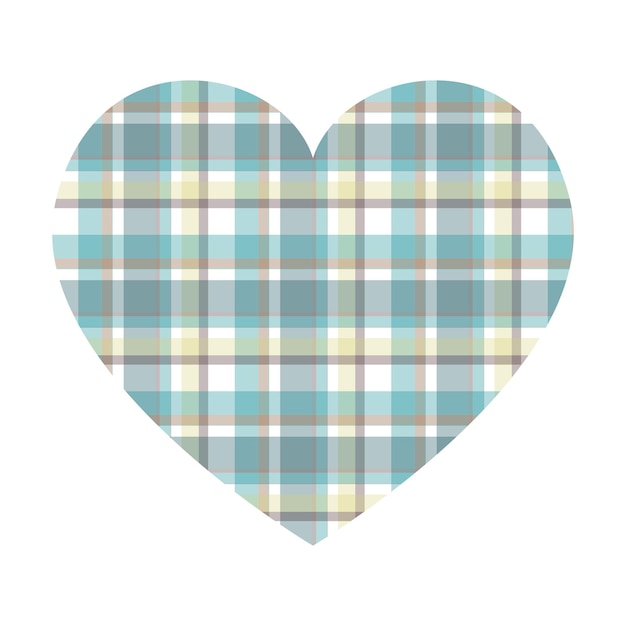 Vector heart with horizontal stripes pattern