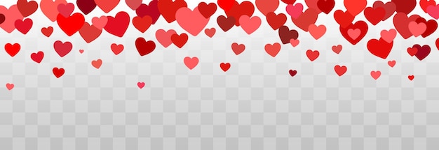 Vector vector hearts for happy women's, mother's, valentine's day and birthday isolated on png