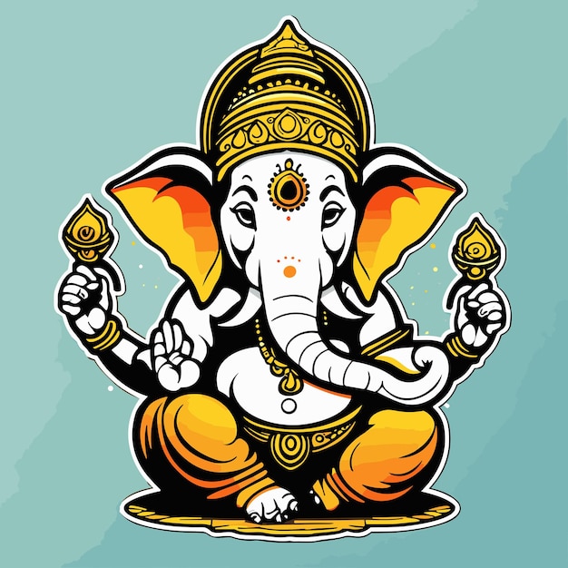 vector heer Ganpati illustratie voor Ganesh Chaturthi festival van India