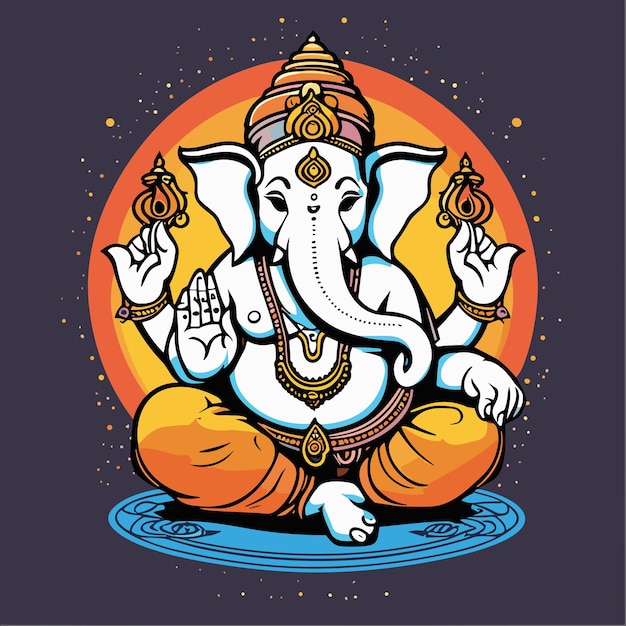 vector heer Ganpati illustratie voor Ganesh Chaturthi festival van India