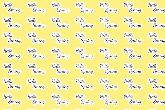 Vector Hello Spring Naadloos patroon Achtergrond