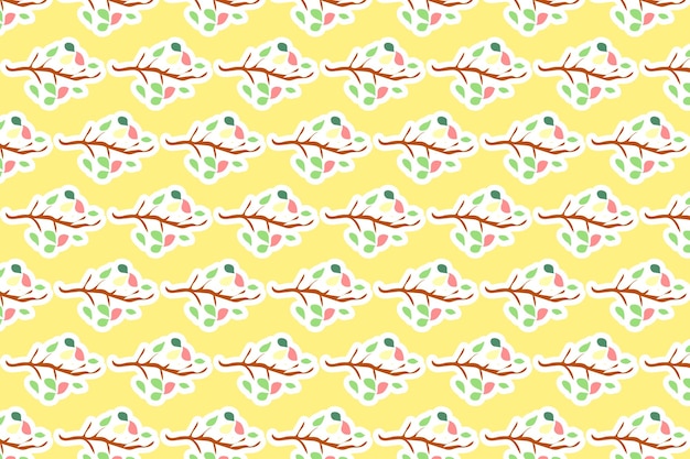 Vector Hello Spring Seamless Pattern Background