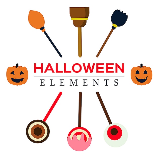 Vector helloween elements collection