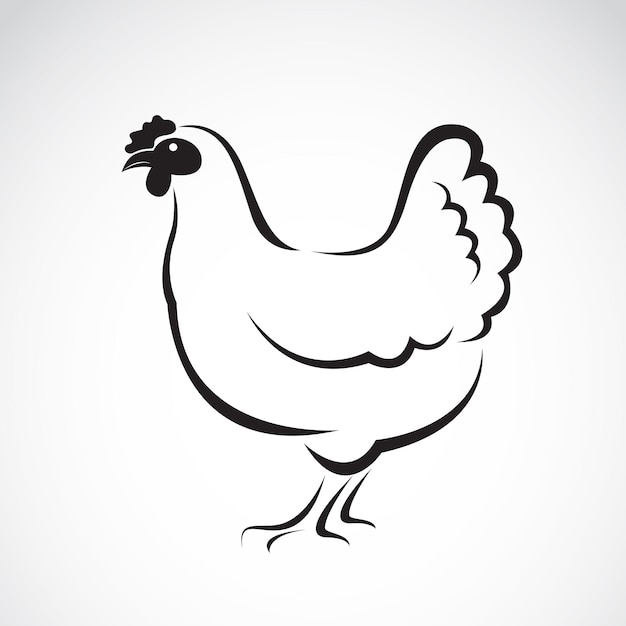 Vettore vettore di un disegno di gallina su sfondo bianco animali illustrazione vettoriale a strati modificabile facile