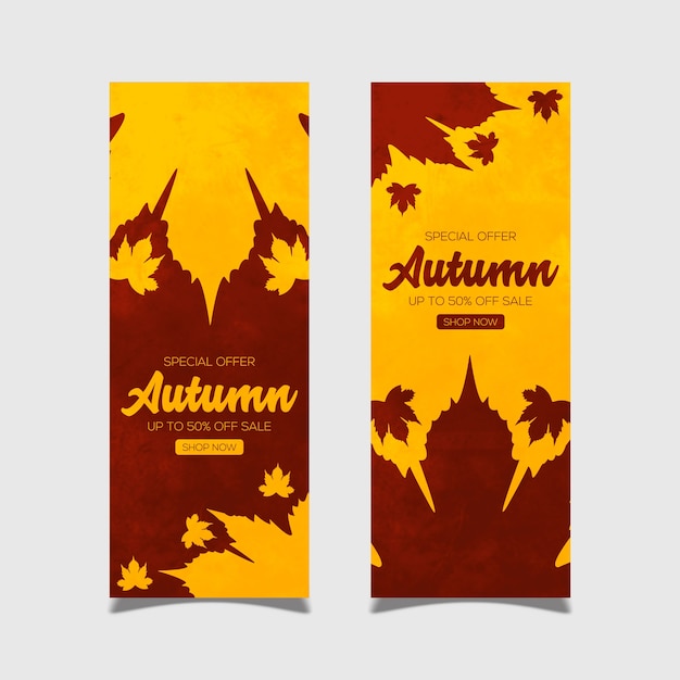 Vector herfst folder banner ontwerp