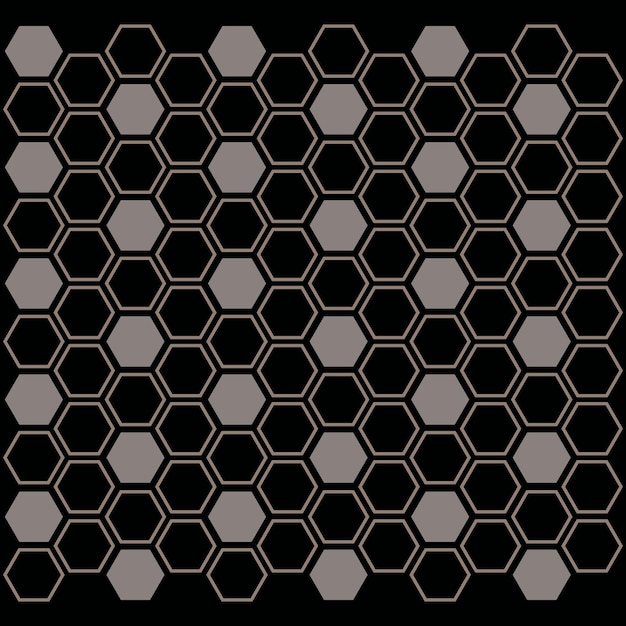 Vettore disegno di sfondo a forma esagonale vettoriale