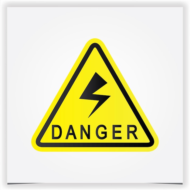 Vector vector high voltage sign on white background danger sign illustration premium design vector eps10