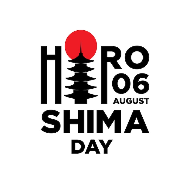 Vector vector hiroshima day logo illustration