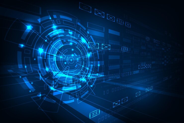 Vector vector hitech communication concept futuristic innovation background