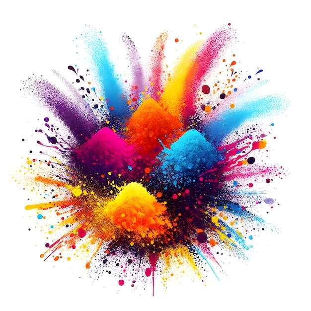 vector holi colorful women