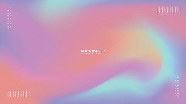 Vector holographic background with purple magenta cyan yellow colors