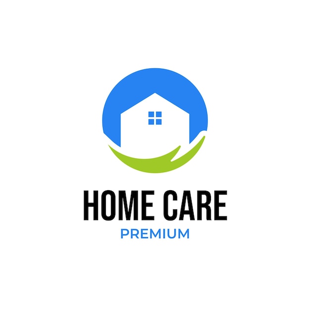 Vector home care logo design illustration idea