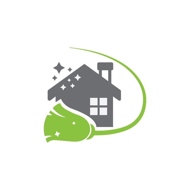 Vector home cleaning logo