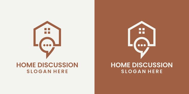 Vector vector home discussion logo design ideas