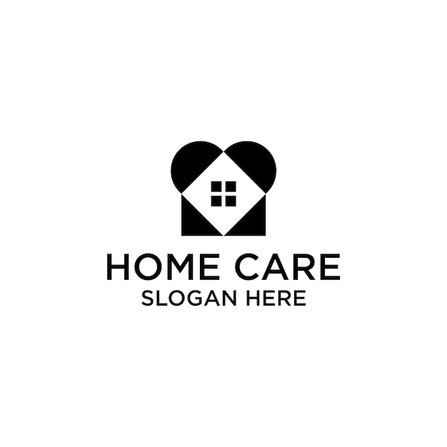 Vector vector home icon home care logo ontwerp sjabloon