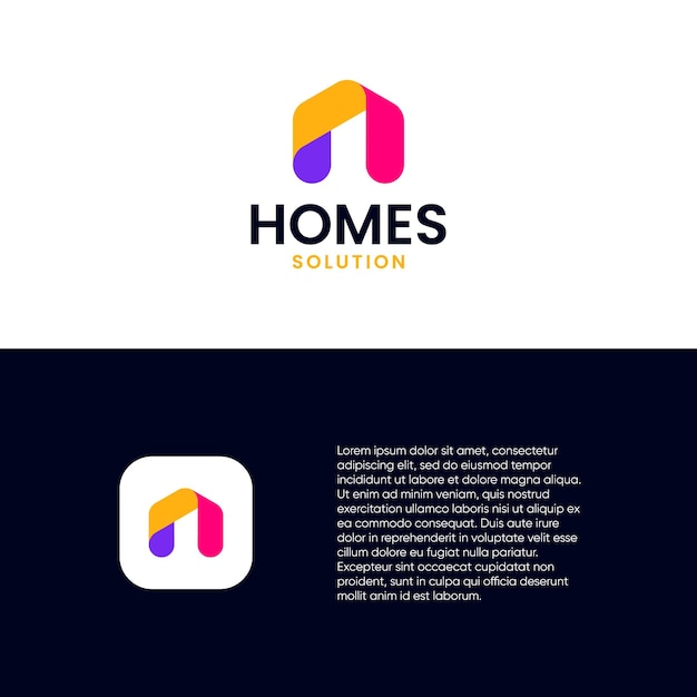 Vector vector home logo colorful logo design template