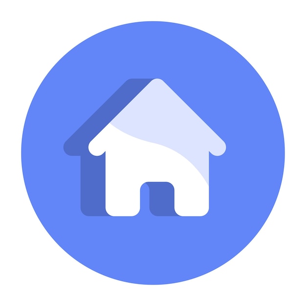Vector vector home page icon in flat design