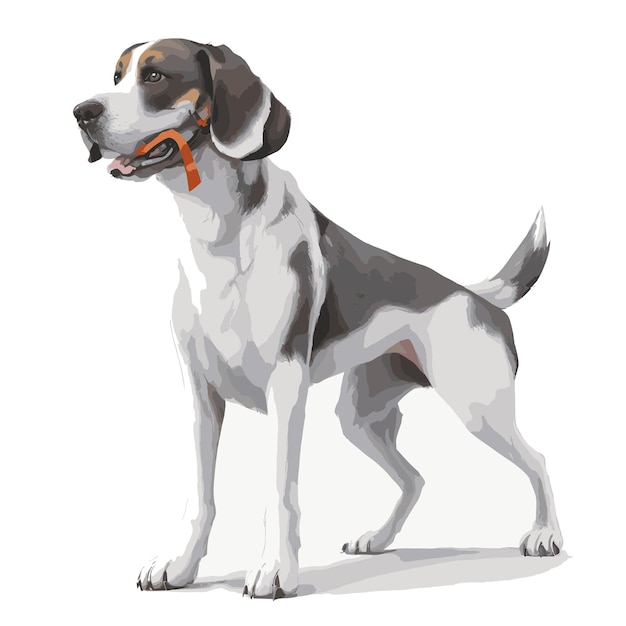 Vector Hond Dier clipart bewerkbare witte achtergrond