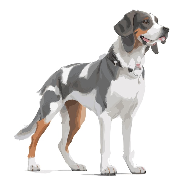 Vector vector hond dier clipart bewerkbare witte achtergrond