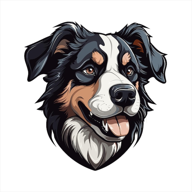 Vector hond hoofd mascotte logo sjabloon