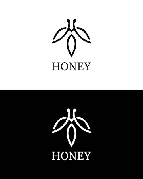 Vector honey bee template design for logo