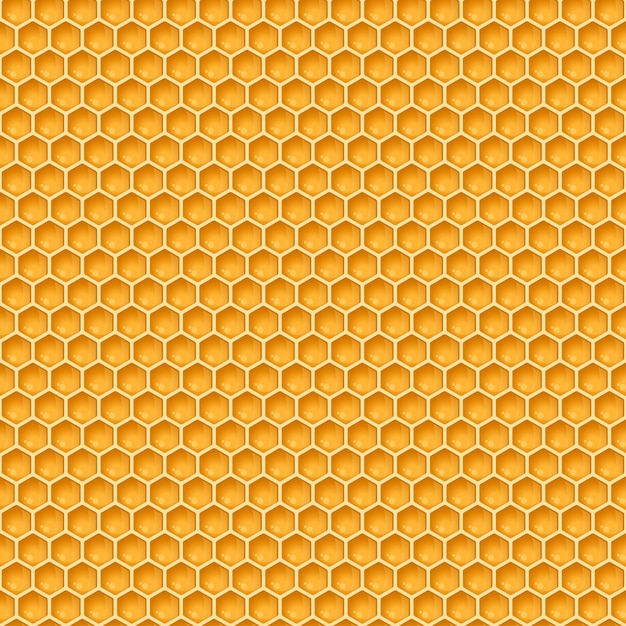 Vector honeycomb seamless pattern or background