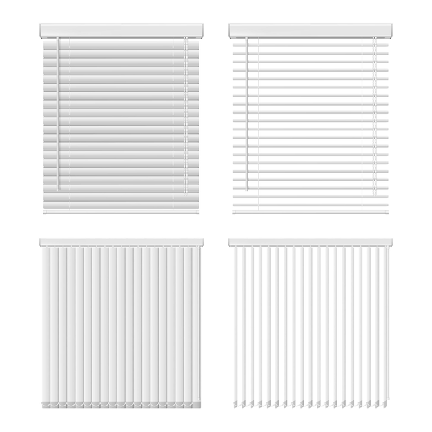 Vector vector horizontal and vertical window blinds icon set