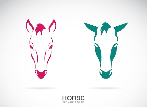 Vector of a horse head design on white background Horse Logo Wild Animals Vector illustration Icon